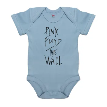 Pink Floyd, The Wall, Βρεφικό φορμάκι μωρού, 0-18 μηνών, Μπλε, 100% Organic Cotton, κοντομάνικο