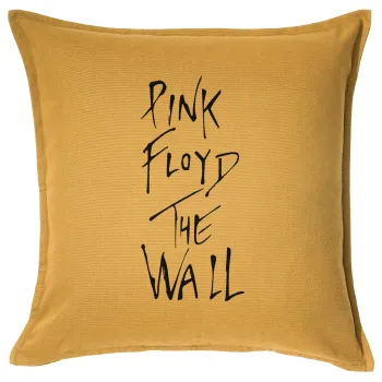 Pink Floyd, The Wall, Μαξιλάρι καναπέ Κίτρινο 100% βαμβάκι, περιέχεται το γέμισμα (50x50cm)