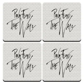 Pink Floyd, The Wall, ΣΕΤ 4 Σουβέρ ξύλινα τετράγωνα (9cm)