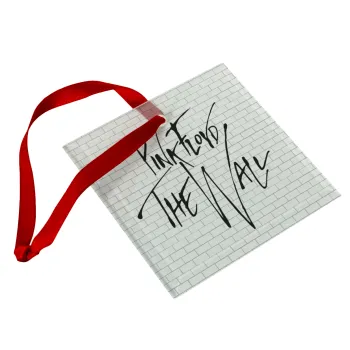 Pink Floyd, The Wall, Christmas ornament, glass square ornament 9x9cm