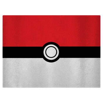 Pokemon ball, Επιφάνεια κοπής γυάλινη (38x28cm)