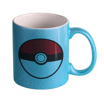 Pokemon ball, Κούπα Σιέλ Glitter που γυαλίζει, κεραμική, 330ml