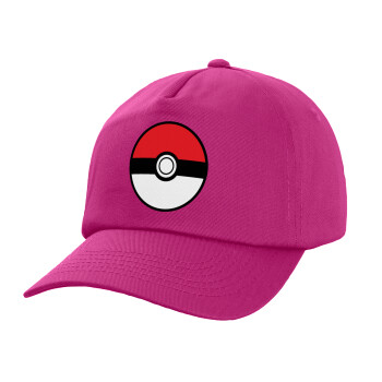 Pokemon ball, Καπέλο Baseball, 100% Βαμβακερό, Low profile, purple