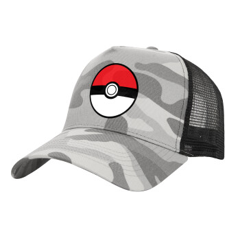 Pokemon ball, Καπέλο Structured Trucker, (παραλλαγή) Army Camo