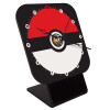 Pokemon ball, Επιτραπέζιο ρολόι ξύλινο με δείκτες (10cm)