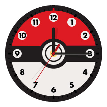Pokemon ball, Wooden wall clock (20cm)