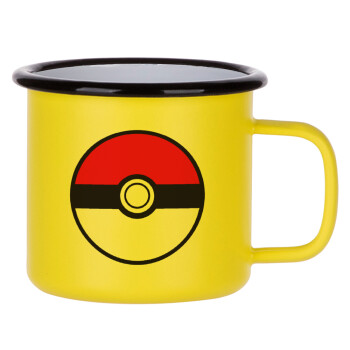 Pokemon ball, Metallic enamel MATT Yellow cup 360ml