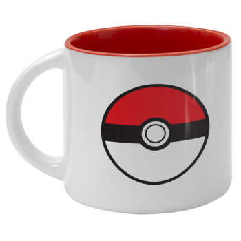 Pokemon ball, Κούπα κεραμική 400ml Λευκή/Κόκκινη
