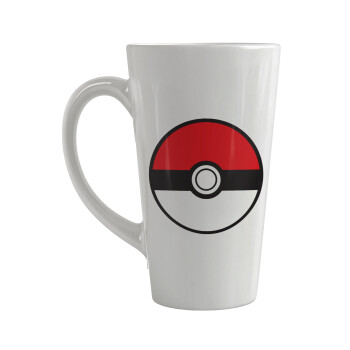 Pokemon ball, Κούπα κωνική Latte Μεγάλη, κεραμική, 450ml