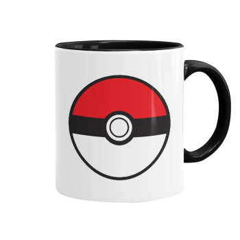 Pokemon ball, Mug colored black, ceramic, 330ml