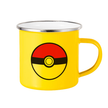 Pokemon ball, Yellow Enamel Metallic Cup 360ml