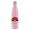 Μεταλλικό παγούρι θερμός Ροζ Ιριδίζον (Stainless steel), διπλού τοιχώματος, 500ml