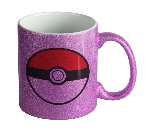 Pokemon ball — Κούπα Μωβ Glitter που γυαλίζει, κεραμική, 330ml