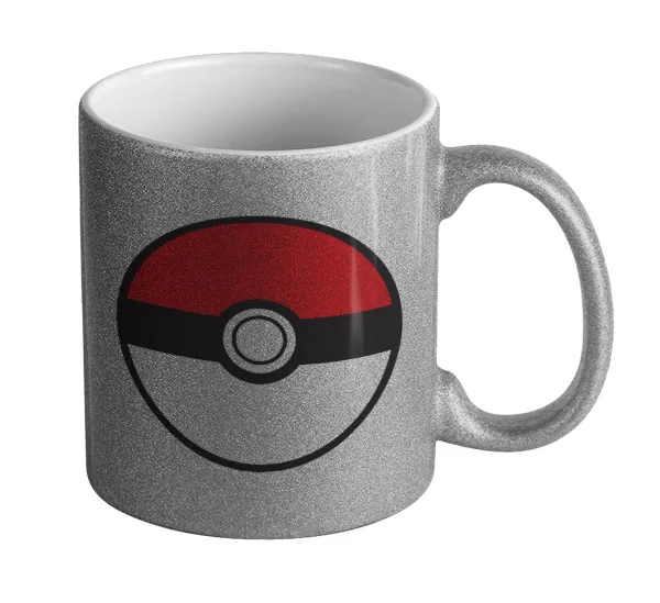 Pokemon ball — Glitter Ασημένια