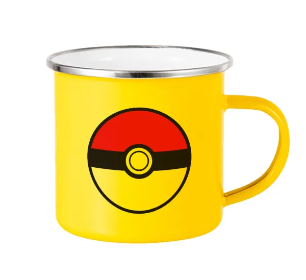 Pokemon ball — Yellow Enamel Metallic Cup 360ml