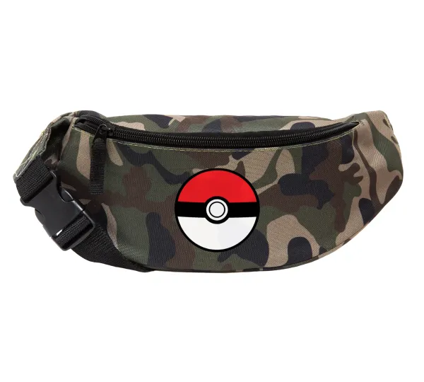 Pokemon ball — Unisex waist bag (banana) in Jungle camouflage color with 2 pockets