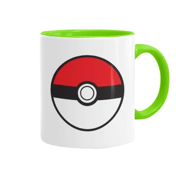 Pokemon ball, Mug colored light green, ceramic, 330ml