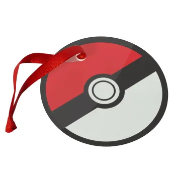 Pokemon ball, Christmas ornament glass 9cm