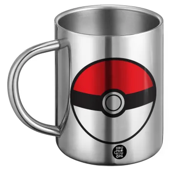 Pokemon ball, BIG Mug Stainless steel double wall (450ml)