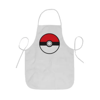 Pokemon ball, Ποδιά Σεφ ολόσωμη κοντή  Παιδική (44x62cm)