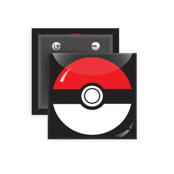 Pokemon ball, Κονκάρδα παραμάνα τετράγωνη 5x5cm