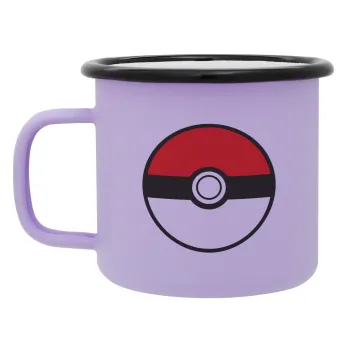 Pokemon ball, Κούπα Μεταλλική εμαγιέ ΜΑΤ Light Pastel Purple 360ml