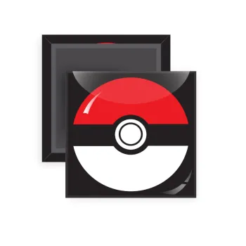 Pokemon ball, Μαγνητάκι ψυγείου τετράγωνο διάστασης 5x5cm