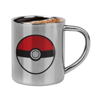 Pokemon ball, Κουπάκι μεταλλικό διπλού τοιχώματος για espresso (220ml)