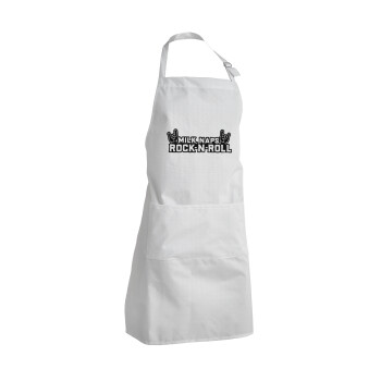 Milk, Naps, Rock N Roll, Adult Chef Apron (with sliders and 2 pockets)