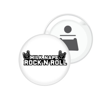Milk, Naps, Rock N Roll, Μαγνητάκι και ανοιχτήρι μπύρας στρογγυλό διάστασης 5,9cm