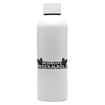 Milk, Naps, Rock N Roll, Μεταλλικό παγούρι νερού, 304 Stainless Steel 800ml