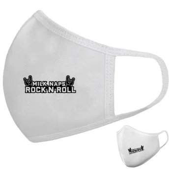 Milk, Naps, Rock N Roll, Μάσκα υφασμάτινη υψηλής άνεσης παιδική (Δώρο πλαστική θήκη)