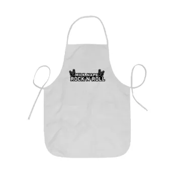 Milk, Naps, Rock N Roll, Ποδιά Σεφ ολόσωμη κοντή  Παιδική (44x62cm)