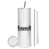 Tumbler stainless steel 600ml, with metal straw & cleaning brush