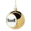 Golden Christmas tree ball ornament 8cm