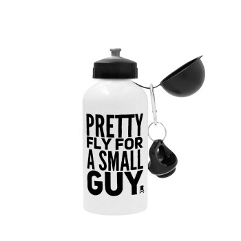 Pretty fly for a small guy, Metal water bottle, White, aluminum 500ml
