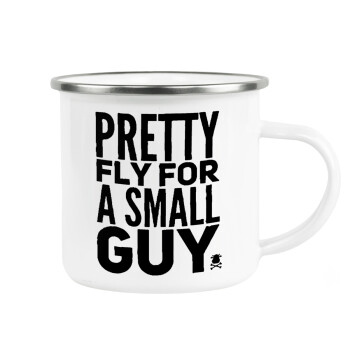 Pretty fly for a small guy, Metallic enamel cup white 360ml