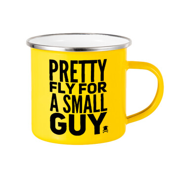 Pretty fly for a small guy, Κούπα Μεταλλική εμαγιέ Κίτρινη 360ml