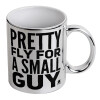 Mug ceramic, silver mirror, 330ml
