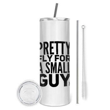 Pretty fly for a small guy, Tumbler stainless steel 600ml, with metal straw & cleaning brush