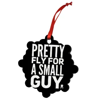 Pretty fly for a small guy, Στολίδι Χριστουγεννιάτικο στολίδι snowflake ξύλινο 7.5cm