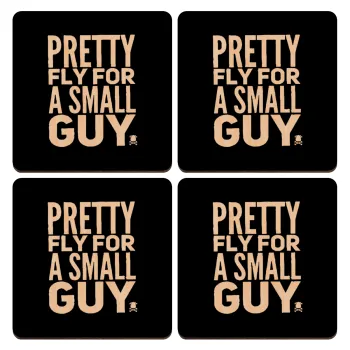 Pretty fly for a small guy, ΣΕΤ x4 Σουβέρ ξύλινα τετράγωνα plywood (9cm)