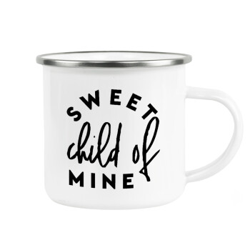 Sweet child of mine!, Metallic enamel cup white 360ml