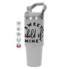 GREY color, 890ml (30oz) stainless Steel Tumbler with Handle
