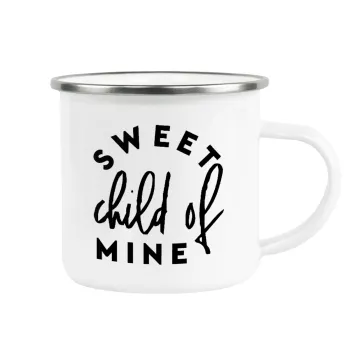 Sweet child of mine!, Metallic enamel cup white 360ml