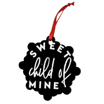 Sweet child of mine!, Στολίδι Χριστουγεννιάτικο στολίδι snowflake ξύλινο 7.5cm