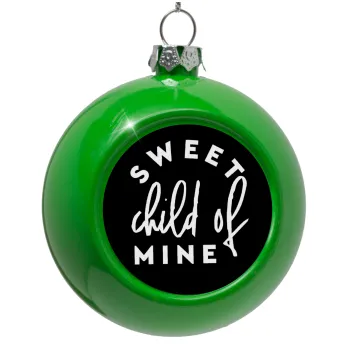 Sweet child of mine!, Στολίδι Χριστουγεννιάτικη μπάλα δένδρου Πράσινο 8cm