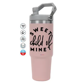 Sweet child of mine!, Pink color, 890ml (30oz) stainless Steel Tumbler with Handle