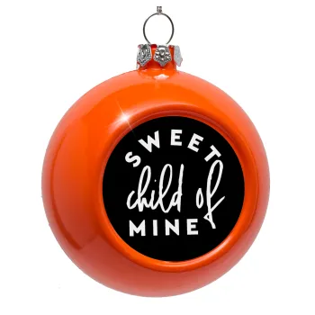 Sweet child of mine!, Στολίδι Χριστουγεννιάτικη μπάλα δένδρου Πορτοκαλί 8cm