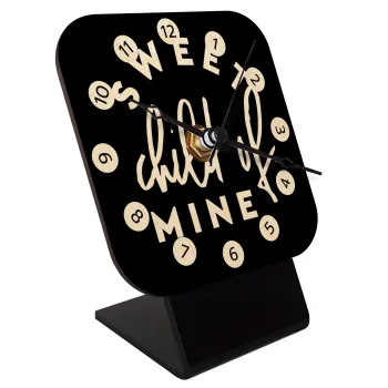 Sweet child of mine!, Quartz Table clock in natural wood (10cm)